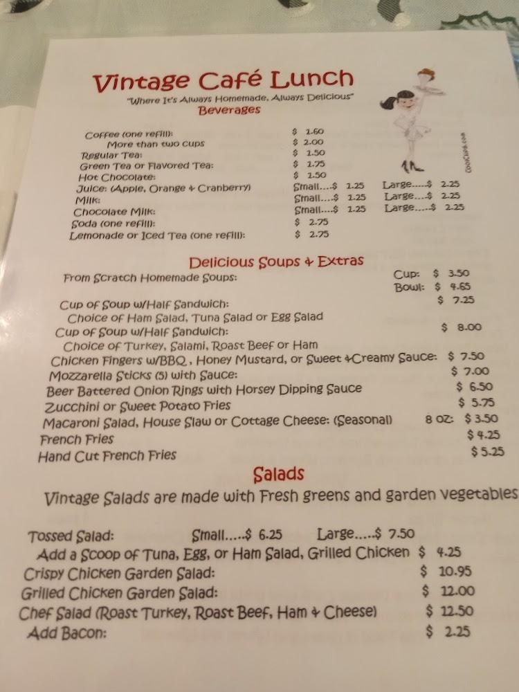 Vintage Cafe Menu image 1